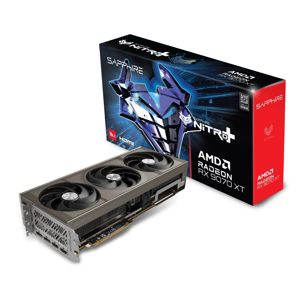 Sapphire Graphic Card RX 9070 16GB DDR6 Nitro Plus XT OC Triple Fan view 3